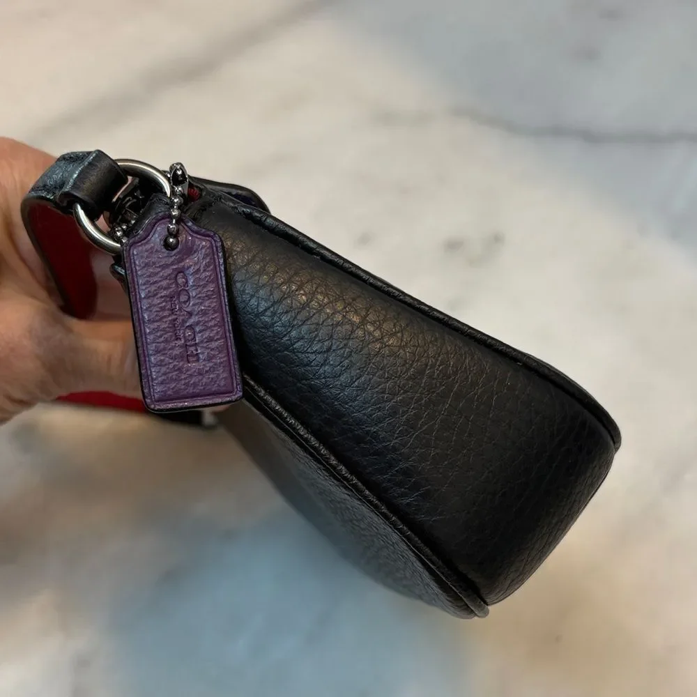 Coach Bag Mini Purse Handbag Leather Nolita 19 Horse & Carriage Rainbow Pebbled - Picture 8 of 15